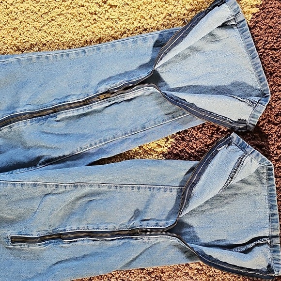 Vintage 80s Zippered Jeans Size 14 - Picture 3 of 11